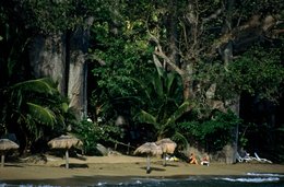 Baobabs;-Bathers;-Beach;-Coconut-palms;-Comoros-Archipelago;-France;-Indian-Ocean;-Kaleidos;-Kaleidos-images;-La-parole-à-limage;-Laurent-Abad;-Mayotte;-NGouja;-Parasols;-Stories-Pictures;-Tourism;-Waves